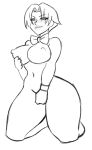  art_of_fighting big_breasts bowtie breasts king_(snk) king_of_fighters masturbation monochrome nude pranky pranky_(artist) snk 