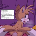 2boys anal fox furry hedgehog looking_at_viewer looking_back miles_"tails"_prower penetration sega sonic_the_hedgehog tails text yaoi