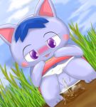  animal_crossing blue_fur bouquet_(doubutsu_no_mori) cat_ears catgirl doubutsu_no_mori furry nintendo nude_female piss rosie_(animal_crossing) suvaru tail urination 