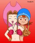 covering digimon yuri mimi_tachikawa nude sora_takenouchi topless