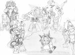 agumon biyomon digimon gabumon gatomon gazimon hawkmon impmon monochrome palmon pokemon raichu renamon veemon