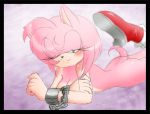  amy_rose bondage chains kalma_the_hedgehog rough_sketch sega sonic sonic_(series) 