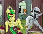 2girls anthro apple_fritter blindfold bondage breasts camera cum friendship_is_magic furry my_little_pony nipples poprocks silverspeed smudged_proof