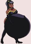  berry-duke96 black_hair brown_eyes dc_comics hyper_pregnancy ponytail pregnant pregnant_belly pregnant_female superwoman wink 