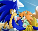 anthro areola blue_eyes blue_fur breasts cute digital_media_(artwork) duo erection fellatio female fur furry glans green_eyes hedgehog humanoid_penis licking male male/female mammal merhog merna_the_merhog nipples oral penis penis_lick precum sex sonic_(series) sonic_the_hedgehog sssonic2 teeth thick_penis tongue tongue_out