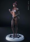  1girl 360 360_view 3d animated ass big_ass big_breasts breasts brigitte_(overwatch) brigitte_lindholm female female_only no_sound overwatch solo turntable vgerotica video webm 