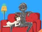  1futa 1girl bare_arms bare_ass bare_back bare_breasts bare_legs bare_midriff bare_shoulders bare_thighs barefeet barefoot black_sclera blue_eyes blue_wall breasts brown_eyes brown_hair couch couch_sex fellatio futanari futanari_on_female futanari_with_female godzilla:_city_on_the_edge_of_battle godzilla:_king_of_the_monsters godzilla:_monster_planet godzilla:_the_planet_eater godzilla_(series) hands_on_penis headgear lamp legendary_pictures looking_down madison_russell medium_breasts metal metal_nipples metal_penis metal_skin metal_vagina metallic_body nipples one_eye_closed oral oral_sex polygon_pictures pussy shiny shiny_skin short_hair silver_skin sitting smile stockings thick_thighs thighs toho_(film_company) veiny_penis yuko_tani yuri 