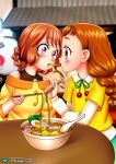 arisugawa_himari bbmbbf delicious_party_precure eating embarrassed hanamichi_ran kirakira_precure_a_la_mode palcomix pietro's_secret_club precure pretty_cure sharing_food