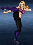 alluring big_breasts blond blond_hair blonde blonde_hair blue_eyes breasts candice_hillebrand cg_art cosplay death_by_degrees kyunamaori namco nina_williams pose posing simple_background tekken tekken_(2010_film)