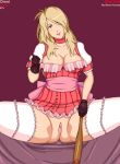 bad_girl baseball_bat blonde_hair bottomless clitoris no_more_heroes omni_(artist) pussy suda_51 stockings