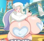 blue_eyes gigantic_ass gigantic_breasts hat hourglass_figure melony_(pokemon) milf pokemon sexy sexy_body sexy_breasts sexy_pose white_hair zetarok