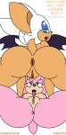 amy_rose anthro anus areola artist_name ass bat big_ass big_breasts blue_eyes breasts duo english_text erect_nipples female green_eyes habbodude hair half-closed_eyes hedgehog nipples nude open_mouth pink_hair presenting presenting_hindquarters pussy rouge_the_bat sega sonic_(series) take_your_pick text thecon tongue white_hair wings