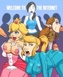  aeolus ass breasts buttjob crossover cum english_text fellatio huge_ass large_ass large_breasts metroid nipples oral outlaw_ink princess_peach princess_zelda samus_aran super_mario_bros. text the_legend_of_zelda wii_fit wii_fit_trainer 