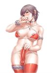 1futa big_breasts bikini erection futa_only futanari po-ju short_hair solo_futa source_request stockings tagme