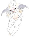 anthro areola argento bat big_breasts breasts clothing erect_nipples fangs female green_eyes hair mammal nipples nude open_mouth pussy rouge_the_bat sega solo sonic_(series) sonicboom53 teeth thick_thighs torn_clothing werebat white_hair wings