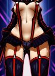 1girl breasts faceless faceless_female head_out_of_frame high_res highres izayoi_mirura izayoimirura kill_la_kill matoi_ryuuko navel revealing_clothes senketsu solo stockings suspenders sweat thighhighs underboob