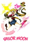 1_girl 1girl bishoujo_senshi_sailor_moon blonde blonde_hair blue_eyes boots copyright_name double_bun female heart knee_boots long_hair rafchu sailor_collar sailor_moon skirt solo tiara tsukino_usagi twintails usagi_tsukino very_long_hair wand