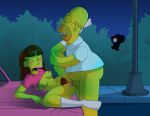 anal ashley_grant babysitter car groundskeeper_willie homer_simpson mask_(artist) night night_sky student the_simpsons