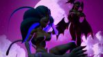 10s 2_girls 3d big_breasts blue_hair bouncing_breasts breasts capcom cat_girl darkstalkers demon_girl felicia_(darkstalkers) fur futanari gif large_penis leotard mckraken morrigan_aensland multiple_girls penis sitting source_filmmaker source_request standing succubus tagme uncensored vampire_(game) wings