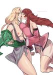  2_girls blonde_hair breast_expansion fuka fuka_(naruto) fuuka fuuka_(naruto) gigantic_breasts kissing lemonbizate naruto_shippuden red_hair transformation tsunade voluptuous yuri 