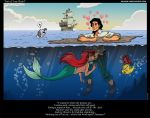  akabur crab disney dog fellatio fish flounder max_(the_little_mermaid) oral penis prince_eric princess_ariel sebastian ship the_little_mermaid underwater 