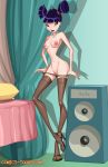 breasts comics-toons female high_heels karbo musa panties panties_around_legs panties_pull pussy standing stockings undressing winx_club