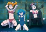 bikini bikini_top blue_swimsuit bondage drowning lana misty nekomom nintendo one-piece_swimsuit pokemon red_bikini red_swimsuit rosa_(pokemon) tagme underwater