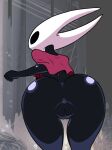 1girl anonymouse anus arthropod ass back_view big_ass black_body black_skin bubble_butt cloak female_only hollow_knight hollow_knight_(game) hornet hornet_(hollow_knight) insect mostly_nude pussy red_cloak sexy sexy_ass sexy_body solo_female team_cherry viewed_from_behind