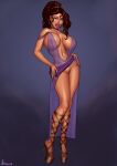 bimbo bimbofication brown_hair disney earrings hercules megara milf ponytail purple_hair sexy vitalis_(artist)