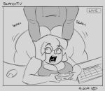  bent_over big_ass big_breasts bottomless gaz_membrane huge_ass invader_zim playing_videogame samson_00 short_hair wide_hips 