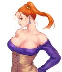  1girl big_breasts breasts clothed_female dragon_quest dragon_quest_viii female_focus female_only huge_breasts jessica_albert jessica_albert_(dragon_quest) long_hair red_hair shu-mai smile solo_female solo_focus teen video_game_character video_game_franchise 