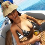 boat clothes drink solo_female sydgrl3d