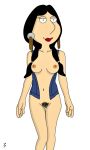 cartoon_milf family_guy jacket_only jean_jacket lois_griffin mostly_nude native_american_(cosplay) pubic_hair