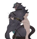 aaassstaro anal anthro_penetrated big_ass big_bulge blush bulge chest_grab duo looking_at_partner male_on_male male_penetrating mammal muscular_anthro original pecs penis small_dom_big_sub thighs thong yaoi