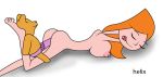 ass candace_flynn dildo helix nipple open_mouth phineas_and_ferb sex_toy teddy teddy_bear white_background