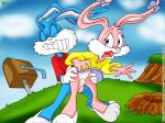 babs_bunny bbmbbf buster_bunny fur34* furry palcomix tiny_toon_adventures