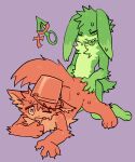 1boy 1boy1girl 1girl bucket catte_(kaiju_paradise) furry kaiju_paradise male/female roblox toxic_rabbit_(kaiju_paradise)