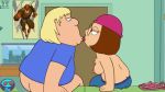 brother_and_sister chris_griffin family_guy feel funny gif guido_l incest kissing meg_griffin sitting topless wet