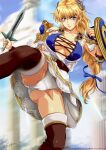  alluring big_breasts kick kicking milf nolia panties project_soul shield silf skirt sophitia_alexandra soul_calibur soul_calibur_ii soul_calibur_iii soul_calibur_vi sword sword_and_shield thighhigh_boots top weapons 