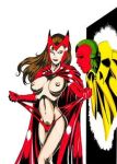 avengers marvel scarlet_witch vision wanda_maximoff white_background