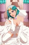 1girl breasts bridal_veil bride corset earrings female female_only friendship_is_magic gloves humanized lingerie long_gloves my_little_pony partially_clothed short_hair solo somnambula stockings