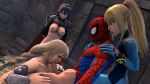 3d big_breasts crossover female fire_emblem loverlassysponk lucina metroid nintendo nude_female samus_aran sophitia_alexandra soul_calibur spider-man spider-man_(series)