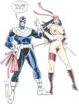 bullseye_(character) daredevil_(series) elektra marvel sai_(weapon) weapon white_background