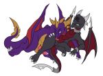 cynder dragon mel_the_hybrid mel_the_hybrid_(artist) spyro_the_dragon wings