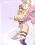 alluring angel angel_wings angewomon big_breasts blonde_hair digimon materclaws voluptuous