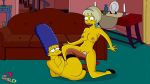 large_breasts lurleen_lumpkin marge_simpson medium_breasts sapphic_springfield the_simpsons yellow_skin yuri