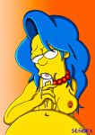  breasts fellatio marge_simpson senor_x_(artist) the_simpsons yellow_skin 