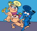  anal anal_sex anti-wanda blonda blonde_hair dickgirl futa futa_only futanari futanari_on_futanari incest moffoffo moffoffo_(artist) pink_eyes pink_hair the_fairly_oddparents threesome wanda 