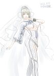  1girl alluring blonde_hair blue_eyes bridal_gauntlets bridal_veil emilie_de_rochefort namco tekken tekken_tag_tournament_2 under_boob wedding_costume やまもと野菜 