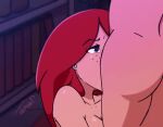 1boy 1girl blue_eyes breasts cum cum_in_mouth cum_on_face disney fellatio gif gravity_falls long_hair male/female open_mouth oral penis red_hair solo_focus tongue tongue_out wendy_corduroy